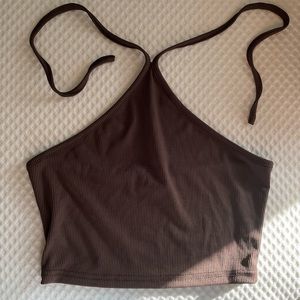 Shein cross neck top